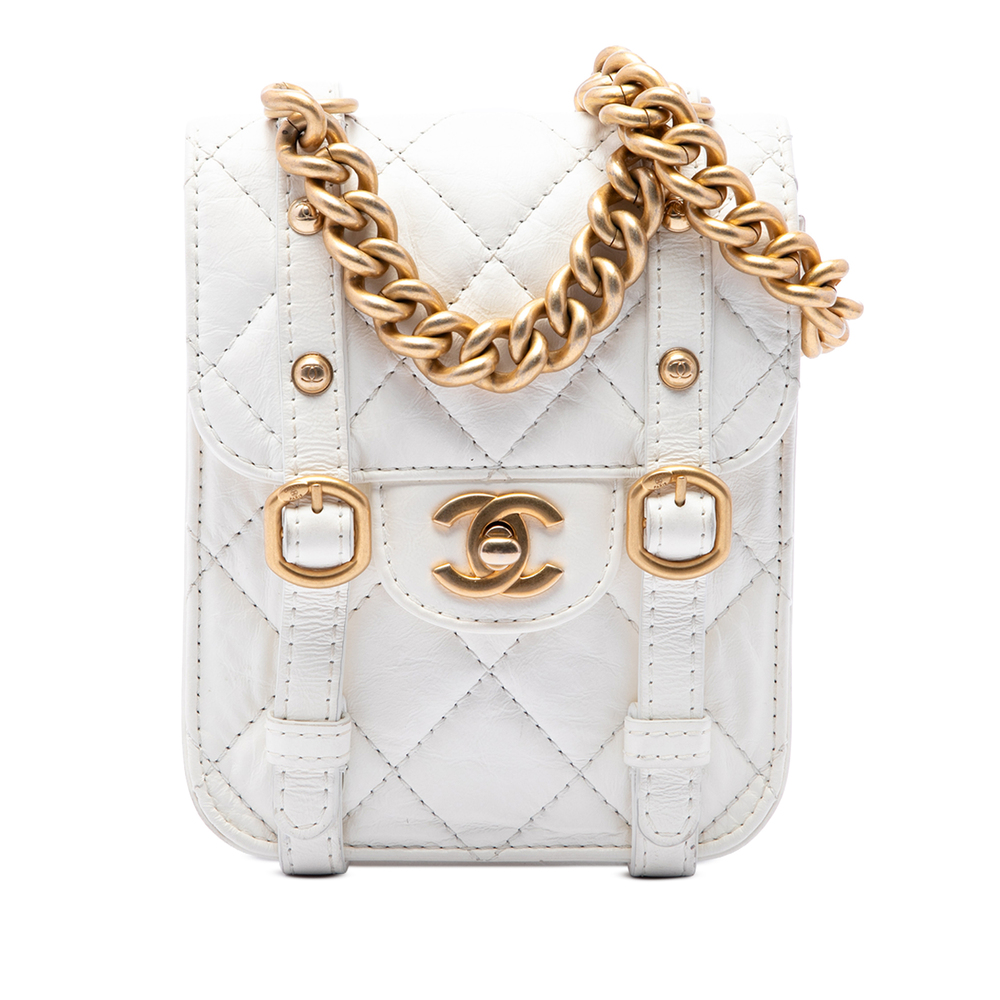 Pre-Loved Chanel Mini Aged Calfskin City School Flap